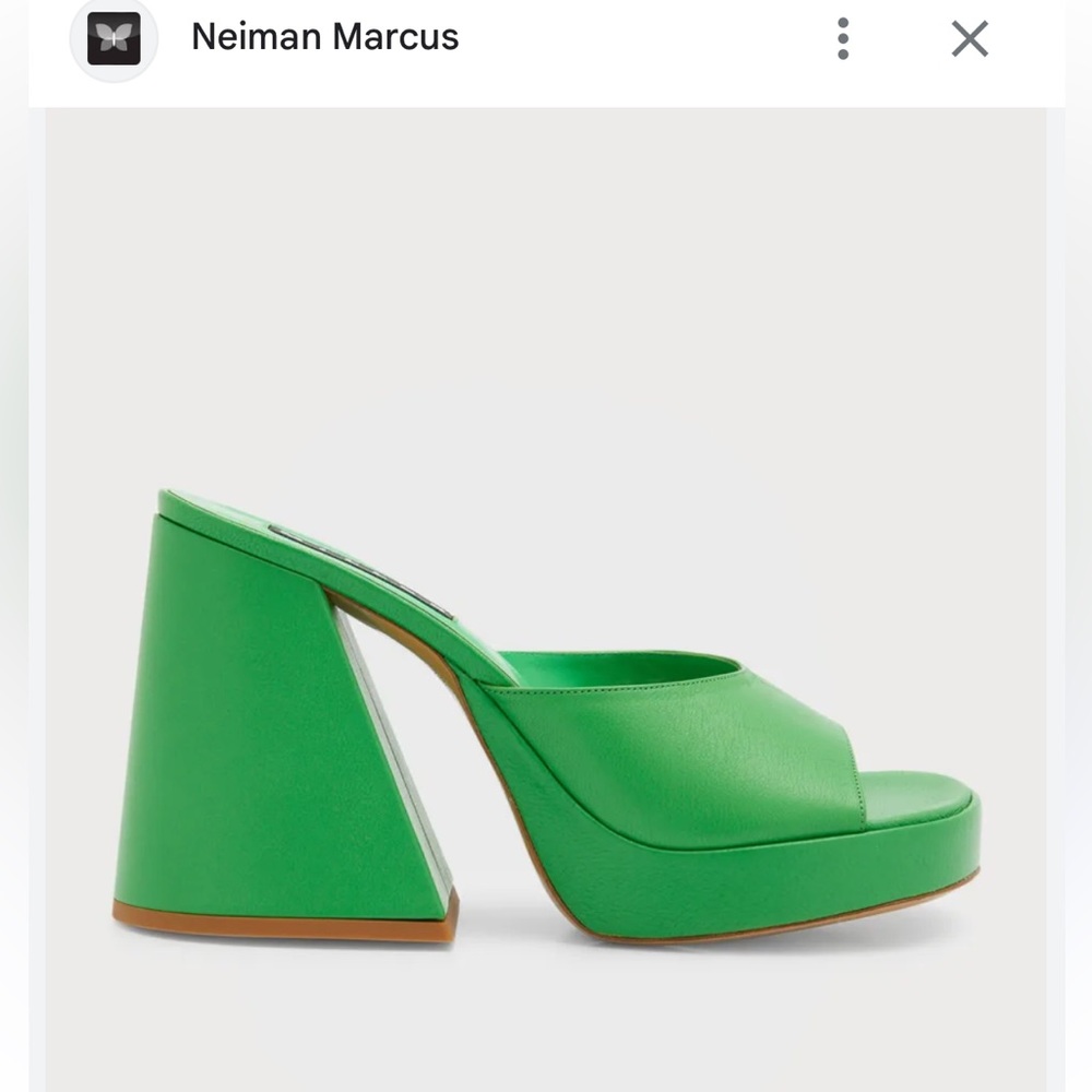 Simon Miller Green Leather Platform Mule Sandals